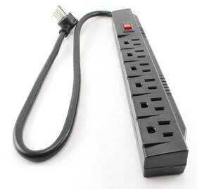 Sp-002 Cablesonline.com Atlantic Computertech Fba 6 Outlet Surge Strip Horizontal 90 Joules 24in 2 Ft. Black