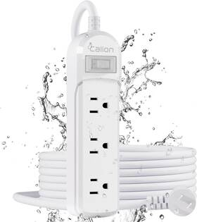 Ipx6 Calion 768502357755 Calionltd Outdoor Power Strip Waterproof Surge Protector 10 Ft