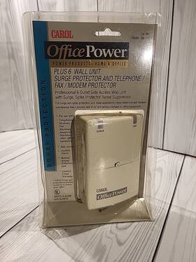 Carol Office Power 079407366040 Surge Protector And Telephone/ Fax/modem