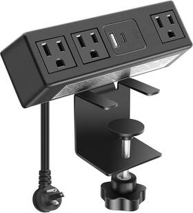 033cjtcb Cccei Desk Clamp Power Strip With Pd 3.0 Fast Charging Usb C Port 6ft Black