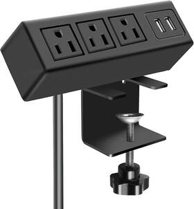 Cccei 313057046045 3 Outlet Desk Clamp Power Strip With Usb Ports Desktop Surge