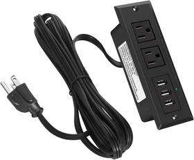 Cccei 445008517588 Furniture Recessed Power Strip Desk Outlet With 3.1a Max Usb In Confe