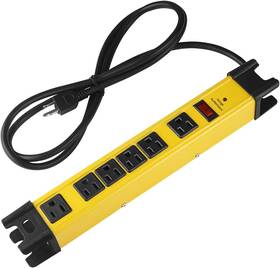 Cccei 445014773770 Heavy Duty Power Strip Surge Protector 6 Outlet Industrial With 15a
