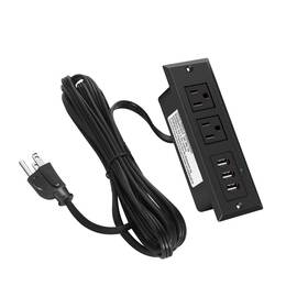 Cccei 681413056442 Furniture Recessed Power Strip Desk Outlet With 3.1a Max Usb In Co