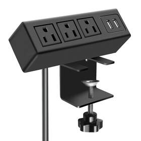 Cccei 681413056510 3 Outlet Desk Clamp Power Strip With Usb Ports Desktop Surg
