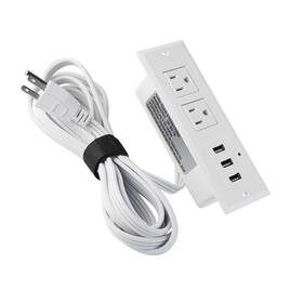 Cccei 681413057043 Furniture Recessed Power Strip Desk Outlet With 3.1a Max Usb In Co