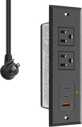 Cccei 691042003175 Recessed Power Strip With Two Usb-c Ports Fast Charging Usb A Port Desk 6