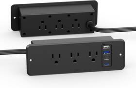 Cccei 705353577284 6 Outlets Dual Side Recessed Power Strip With Usb C Ports Furniture Flush