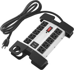 2700 Cccei 711181288353 Heavy Duty Power Strip With Usb Ports Garage 10 Outlets Surge Protector Jo