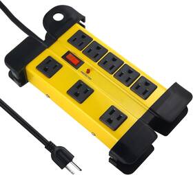 Lts-8ts Cccei 738627970184 Heavy Duty Power Strip Surge Protector For Appliances 8 Outlet 6ft Yellow