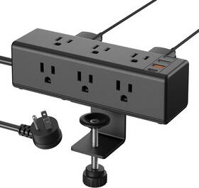 Ac03k Cccei Desk Clamp Power Strip With 9 Outlets Desktop Edge Mount Surge Protector