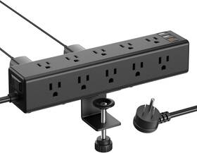 Ac05k Cccei Standing Desk Clamp Power Strip With 15 Outlets Widely 6ft Black