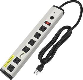 Cc20a-06-01 Cccei Heavy Duty Power Strip Surge Protector 20 Amp High 6ft Grey