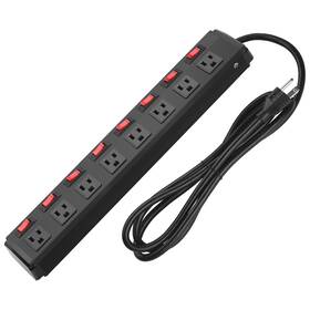 Cg-2640 Cccei Metal Power Strip Individual Switches 8 Outlets Heavy Duty Surge