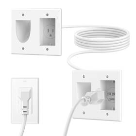 Celendor 445025534520 In Wall Cable Management Kit Recessed Outlet Box For Mount Tv Ac Rel