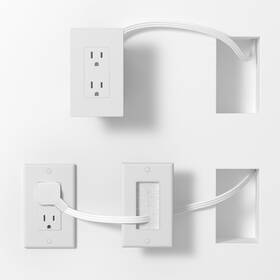 Celendor 601968814762 In Wall Cable Management Kit Recessed Outlet Box For Mount Tv