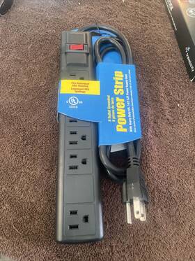 D19003872 Century Wire & Cable 661899114980 Milspec 6 Outlet Power Strip With 6ft Cord Black #d19003872 Nib