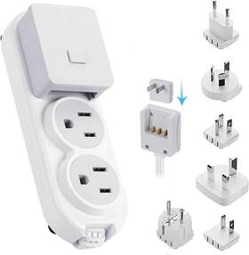 Ps-2u-plus Ceptics Travel Power Strip - Small And Compact Surge Protector Grounded Usb Type