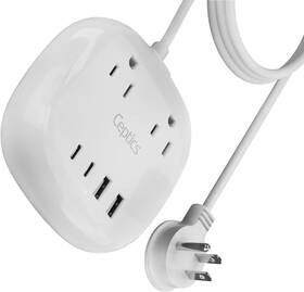 Ps-3b4u-21w Ceptics Compact Travel-sized Usb Power Strip With Surge Protection White
