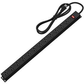 2100 Cfmaster 708436085515 12 Outlet Long Power Strip Surge Protector With Joules 6ft Cord Wide