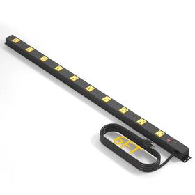 Cfmaster 755340532741 10 Outlet Long Power Strip Surge Protector Heavy Duty Industrial Metal