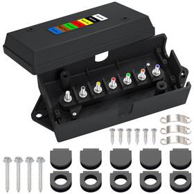 Dl017 Cheemuii 7 Way Trailer Junction Box Weatherproof Pin Wiring C