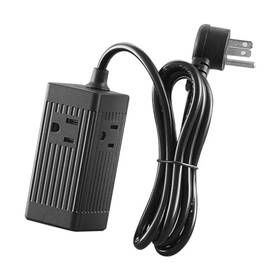 Brz-001 Chicfit Surge Protector Power Strip-3 Ac Outlets With 2 Usb Charging Ports And Black