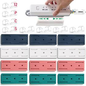 16041 Chnlml Sample Sku 12pcs Power Strip Holder Adhesive Punch-free Socket Self