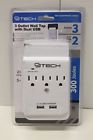 Cj Tech 3 Outlet 2 Usb 2.1 Amp Wall Tap With Smartphone Cradle 858341005297