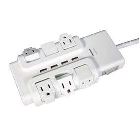 Ka3820 Clarfey Surge Protector Power Strip With 6 Standard Outlets And 4 Usb Ports - 6ft