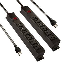 Bn3740 Color Tree 2 Pack 6 Outlets Power Strip Surge Protector Wall Mountable 6ft Extension Cord