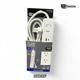 Commercial Electric 818897012033 6 Ft. 4-outlet Surge Protector With 1 Usb-a Usb-c Ports