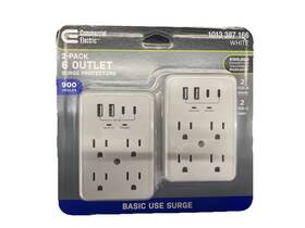 Commercial Electric 818897012408 Ce 10 In 1 Surge Wall Outlet Plugs 2 Usb A And C 4 Total