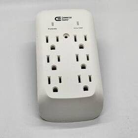 Ylct-30a Commercial Electric White Portable 6-outlet Wall Mount Surge Protector