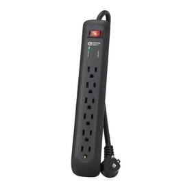 Ylpt43b Commercial Electric 8 Ft 6 Outlet Surge Protector Power Strip 1000j Flat Plug