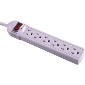 Compucessory 794192551579 6-outlets Power Strip - 1/ea
