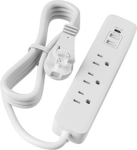 Conable 313036346357 3 Prong Power Strip Surge Protector With 8ft Extension Cord Outlets And 2 Usb