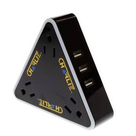 Connect Charlie 869574000218 12- In-1 Surge Protector And Usb Charger Black