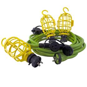 Conntek 883943008506 25-feet Stw 14/3 3 Outlets Multifunction Cord With 3-string Light Kits O