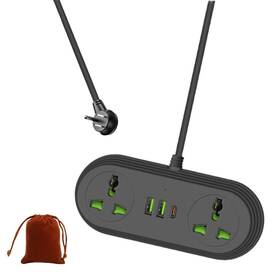 Coofine 798623238794 Travel Plug Adapter Universal Power Strip With 2 Ac Outlets Us