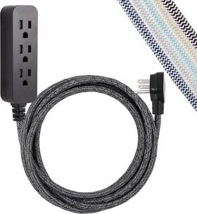 43013 Cordinate 3 Outlet Power Strip Surge Protector Indoor Outdoor 10 Ft Gray