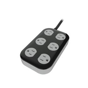 78846 Cordinate Adapt 6-outlet Surge Protector 4ft Black/cream