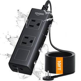 Cvz-g08m-30-10ft-zhu Covozon Outdoor Extension Cord 10 Ft Power Strip Weatherproof Waterproof Su