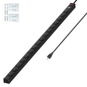 12h650-s3 Crst 16-outlet Long Power Strip Heavy Duty Surge Protector Wide Spaced