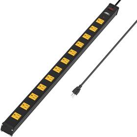 Crst 882428381684 Long Power Strip 12-outlet Heavy Duty Surge Protector Wall Mount