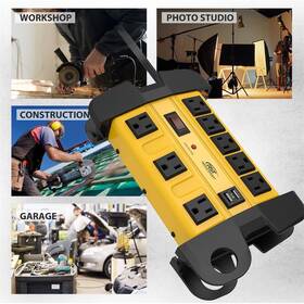 Crst-8olt-2u Crst Crst-8olt-2u/a1 Surge Protector Power Strip With Usb Dual Ports 1350j Metal Heavy Duty 8 Outlets