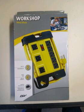Crst Olt 2u 8 Outlet Heavy Duty Surge Protector Power Strip And 6ft Cord Workshop..02