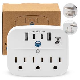 Cruise On 197644488094 Approved Power Strip Foldable Non Surge Protector For Ship 2 Us