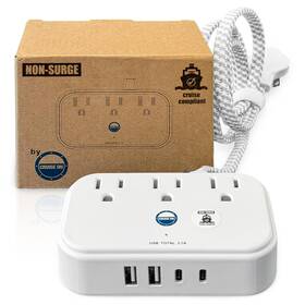 Cruiseon63 Cruise On 672299739000 Approved Power Strip Non Surge Protector With 3.3 Ft Travel Extension