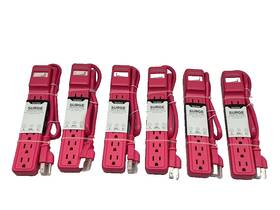 Cyber Power 649532937080 Lot Of 6 6-outlet Surge Protector Pink 500 Joules 2ft B602rc1hpk